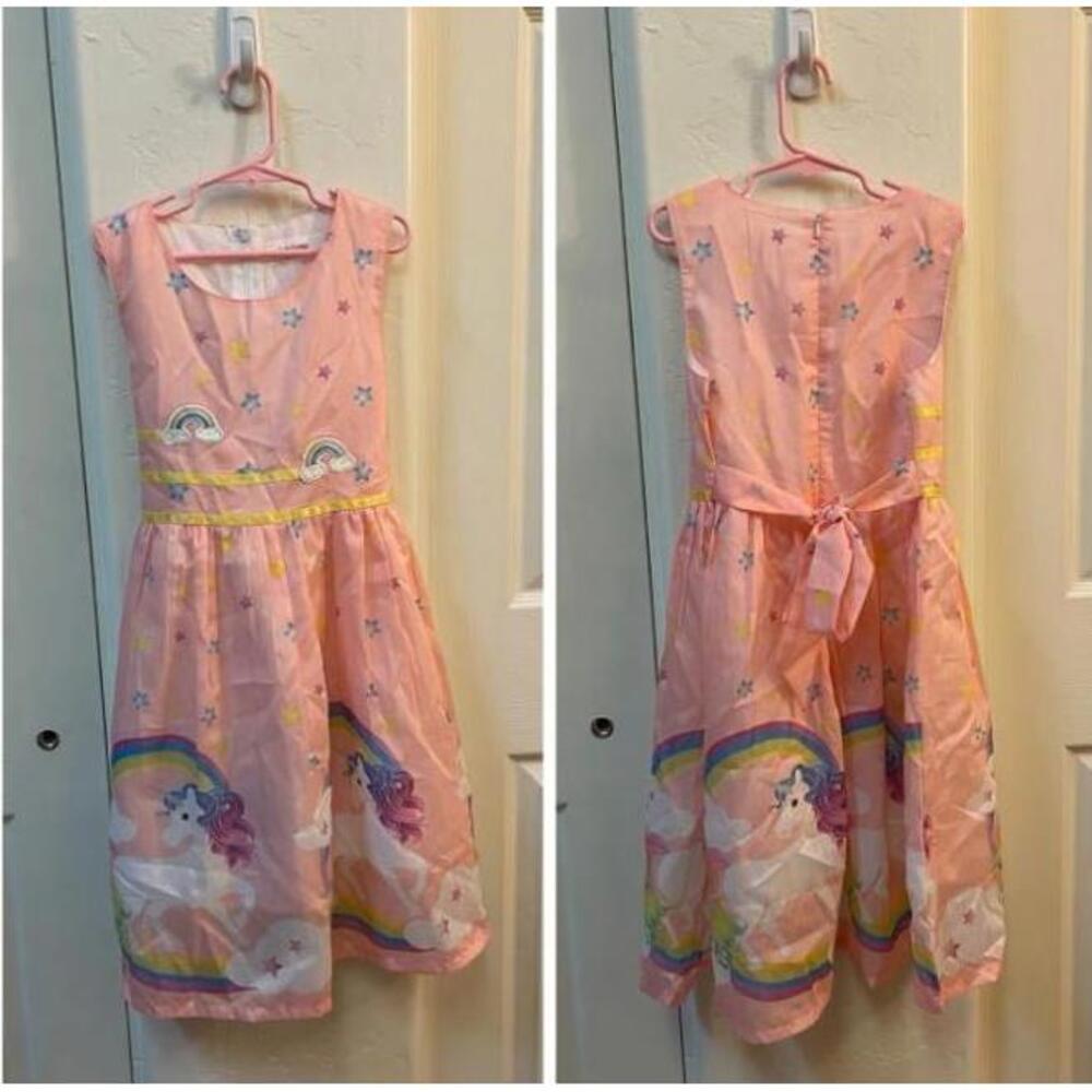 Young Girls Sun Dress size 9/10 Rainbow Unicorn